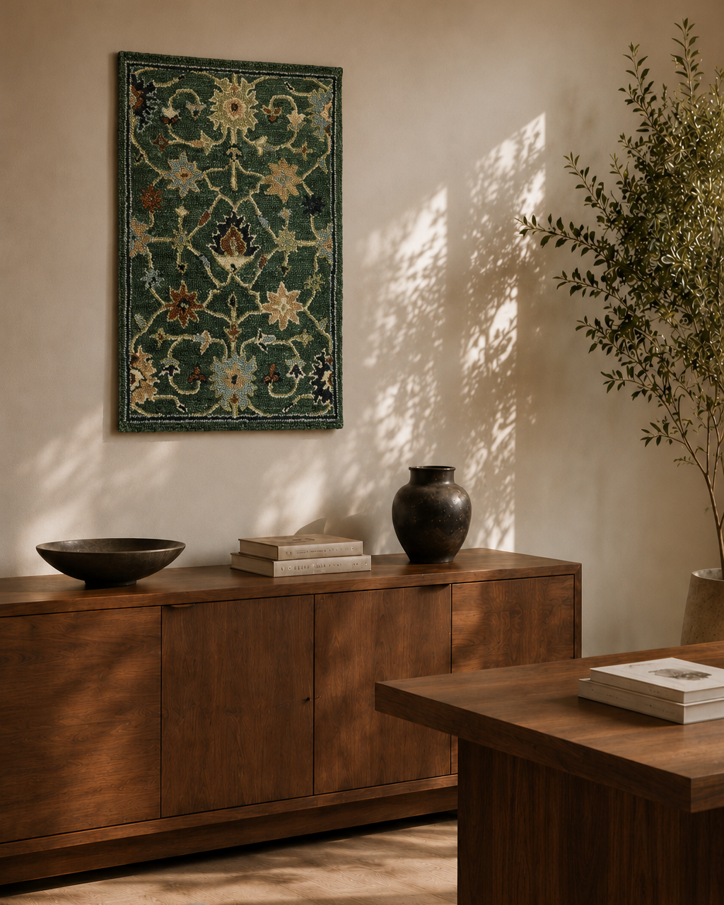 Smaragdgrüner Orientteppich von Studio Nour – Ansicht 4